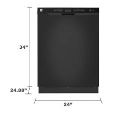 Try looking on the side or top of the door, the door jam or inside the tub for the model number. Kenmore 13039 24 Built In Dishwasher W Sani Rinse Black