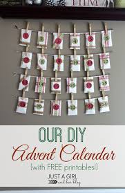 Our Diy Advent Calendar With Free Printables Just A Girl And