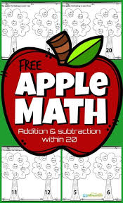 Are these shapes divided into equal parts? Apple Math Worksheets