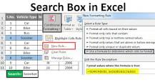 How do I create a search box in Excel?