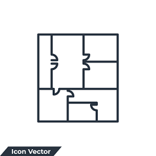 floor plan icon logo vector