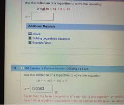 Definition Of A Logarithm To Solve