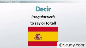 Present Preterite Tenses Of Decir In Spanish