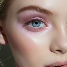 soft pink eye makeup ai generated