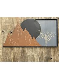 Wooden Mountain Art Nature Wall Art