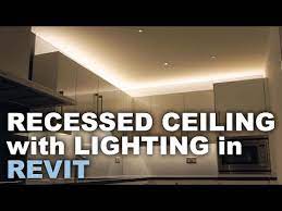 recessed ceiling with light in revit