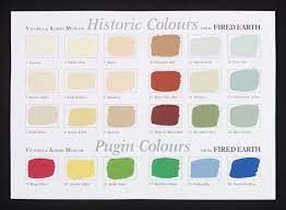 colour chart for v a traditional paints
