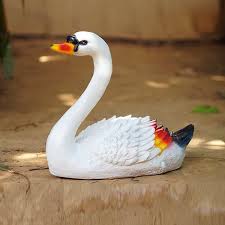 White Swan Statue For Home And Garden