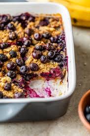 baked oatmeal recipe with blueberries