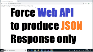 web api to send json response
