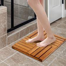 utoplike teak wood bath mat wooden