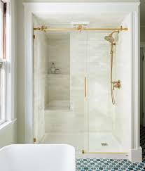 Master Bath Shower With Glass Door On