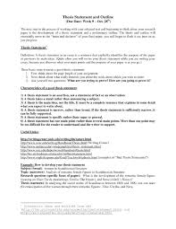 Career Research Paper Thesis Examples Essay Example Outline Template