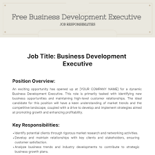 free business development executive job