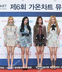 Members Girl Group Black Pink Attend Gaon Editorial Stock