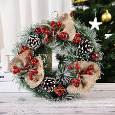 christmas wreath round garland