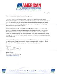 Customer Appreciation Letter Highland Mountain Water