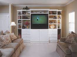 White Wall Unit With Stepped Back Side