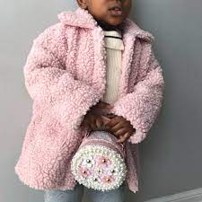 Toddler Girl Shearling Faux Fur Coat