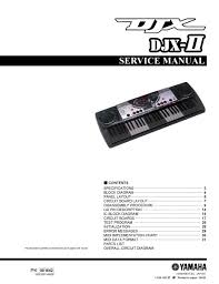 Yamaha Djx Ii Service Manual