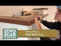 Half Wall Walnut Wood Cap And Trim