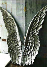 Angel Wings Print Adhered To Wood Or