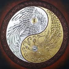 amazing yin yang eagle dragon art