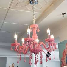 6 Bulbs Pink Chandelier Ch18 K9