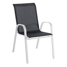 Stackable Black Sling Patio Chair With