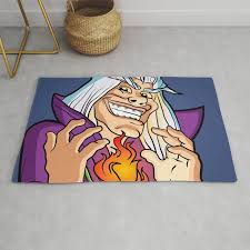 old wizard casting a spell rug by mario