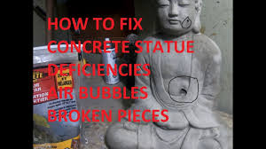 how to fix concrete statues air
