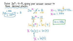 lesson natural exponential equations