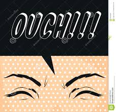 Cartoon Ouch-pop Art Illustration Exclamation Stock Illustration -  Illustration of pain, expression: 65355095