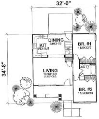 cote house plan with 2 bedrooms and