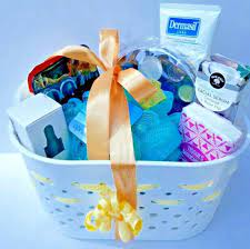 new gift basket arrangement of items