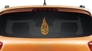 Flame Drop Car Rear Glass Sticker