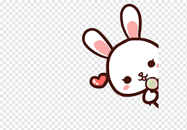 rabbit sticker cartoon cuteness cute