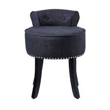 dark grey linen vanity stool vs52 03dg