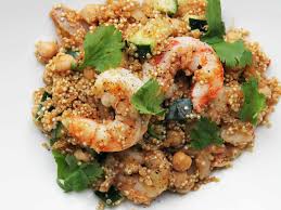 harissa quinoa with shrimp and