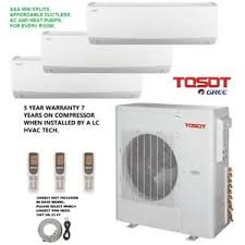 Details About Tosot 30000 Btu 3 Zone 9kx3 Wall Unit 21 Seer Ac Mini Split Heat By Gree Opt Kit