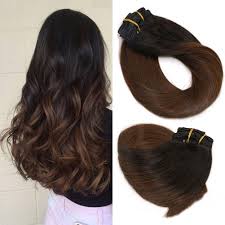 And the best thing is that it can work well for most lengths, and it also. Amazon Com Clip In Hair Extensions Human Hair Ombre Hair Natural Black Fading To Medium Brown Brazilian Hair 120g 7pcs Per Set Remy Hair Full Head Silky Straight Human Hair Clip In
