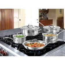 10 piece stainless steel cookware set
