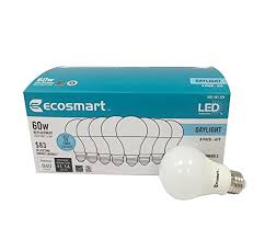 Ecosmart 8 Pack A19 60 Watt Equivalent Daylight 5000k Led Light Bulb Walmart Com Walmart Com
