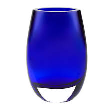 These are tall glasses with handles on the sides. Crescendo Cobalt Blue European Mouth Blown Crystal 7 5 Vase Badash Crystal