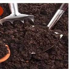 brown color potting soil