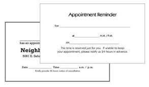 Appointment Cards For Businesses Artech Printing Inc