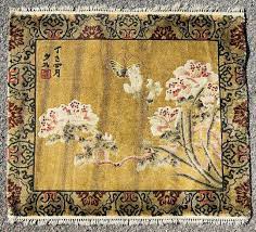 gold chinese antique rugs carpets for