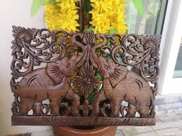 Wood Carving Wall Hanging Thai Style