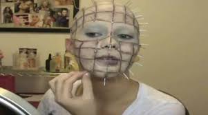 scary pinhead halloween makeup tutorial