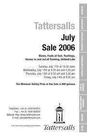 Tattersalls July Sale 2006